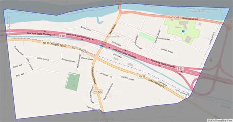 Map of Fultonville village