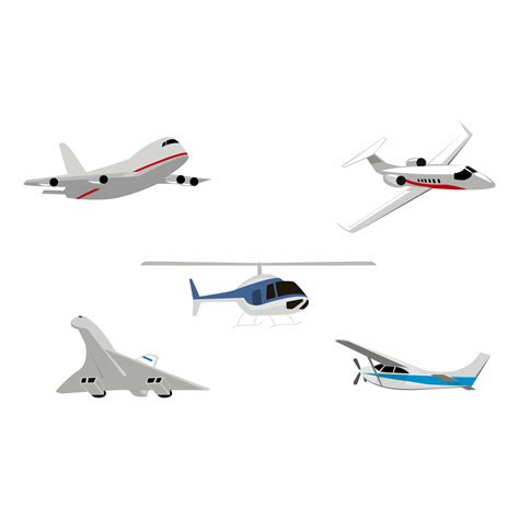 Vector design of various types of airplanes 14891762 Vector Art at Vecteezy