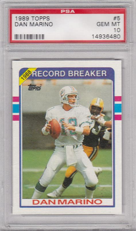 DAN MARINO 1989 TOPPS MIAMI DOLPHINS RECORD BREAKER Values MAVIN