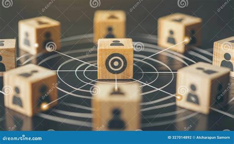 Customer Focus Group In CRM Concept Wooden Blocks With Target And