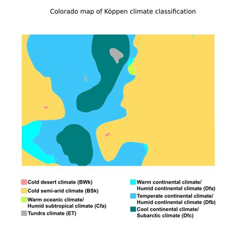 Image: Colorado map of Köppen climate classification