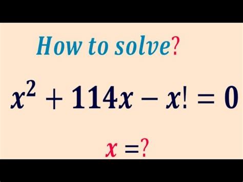 Can You Solve This Factorial Equation A Nice Olympiad Exponential