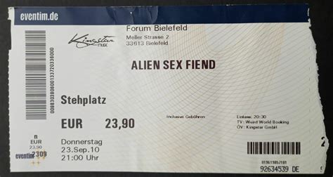 Alien Sex Fiend Concert Tour History Concert Archives