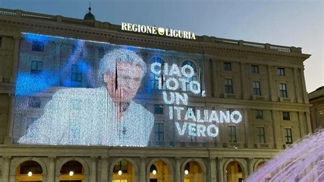 Morto Toto Cutugno Regione Liguria Lo Ricorda Sul Maxi Schermo Di