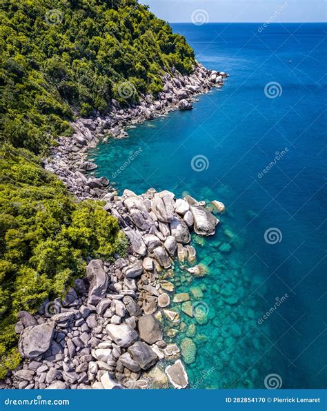 Aerial View Of Ao Hin Wong Beach In Koh Tao Thailand Stock Photo