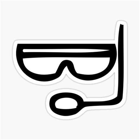 Snorkeling Set Snorkel Snorkel Goggles Sticker For Sale By