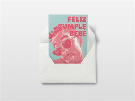 Bad Bunny Birthday Card Feliz Cumple Bebe Printable Birthday Etsy