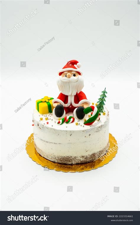 Santa Themed Naked Christmas Cake Stock Photo Shutterstock