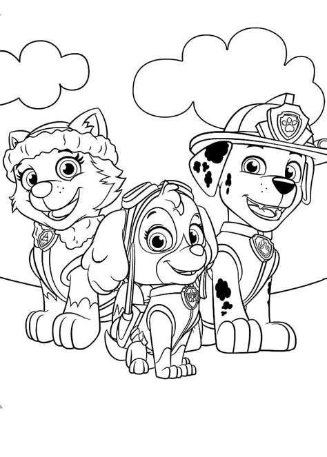 Маршал, Скай и Эверест | Disegni da colorare, Pagine da colorare, Colori