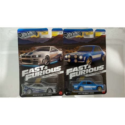Jual Hot Wheels Fast And Furios Brian O Conners Nissan Skyline R Dan Ford Escort Shopee