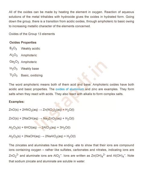 Amphoteric Oxides List PDF – InstaPDF