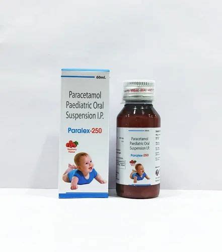 Paralex 250 Syrup Paracetamol 250 Mg Suspension For Hospital