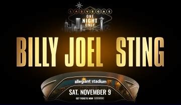 Sting News Billy Joel And Sting Announce A One Night Only