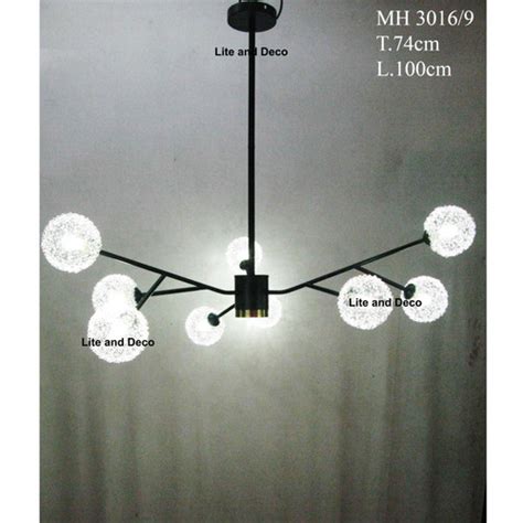 Jual LAMPU GANTUNG 9 GLASS BALL PECAH SERIBU MINIMALIS SIMPLE Jakarta