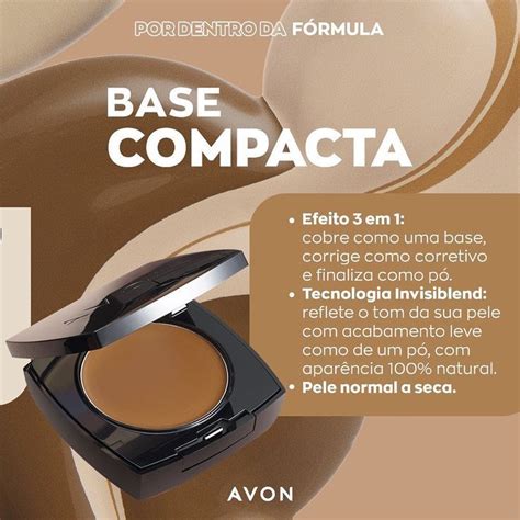 Base Compacta 3 Em 1 Avon Em 2022 Avon Produtos De Beleza Base Compacta