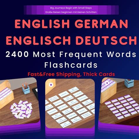 German Flashcards - Etsy