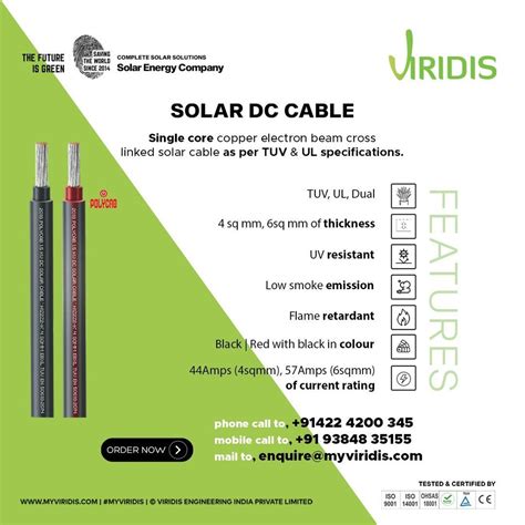 6 Sq Mm Solar DC Cable At Best Price In Coimbatore ID 24109746962