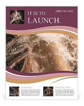 Splashing Water Over Naked Woman Flyer Template Design Id