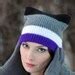 Asexual Pride Pussy Hat Cat Kitten Striped Purple White Grey Etsy