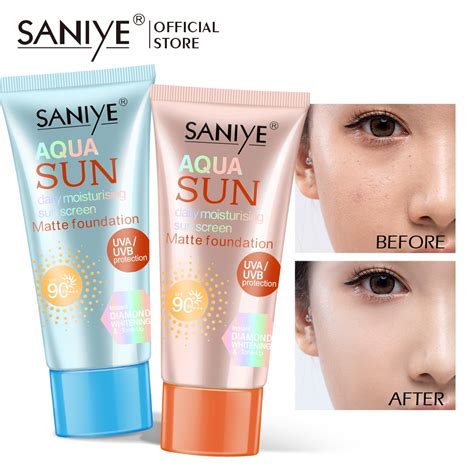 Saniye Sunscreen Spf Pa Sunblock Face Cream Travel Set Whitening