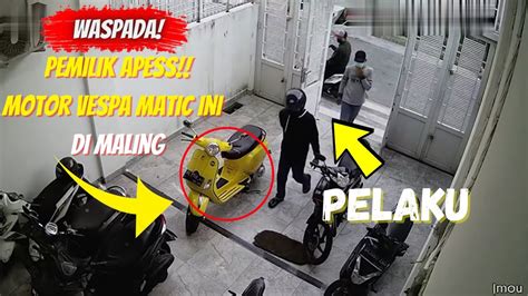 Maling Motor Terbaru Terekam Cctv Maling Nekat Aksi Pencurian