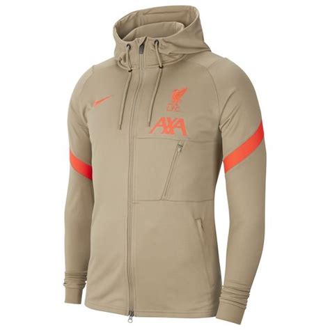 Liverpool Track Jacke Strike Dri Fit Beige Rot Unisportstore At