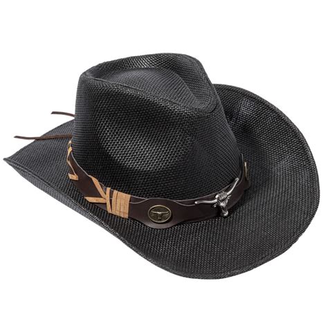 Toppers Summer Beach Straw Cowboy Hats for Women & Men with Hat Band ...