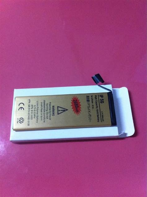 2680mAh For Apple iPhone 5 Top Quality Gold Battery Mobile Phone ...