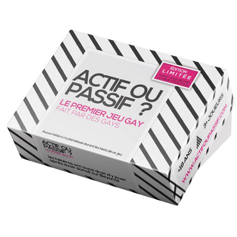 Actif ou passif le er jeu de cartes gay pour vos apéros d été Jock life