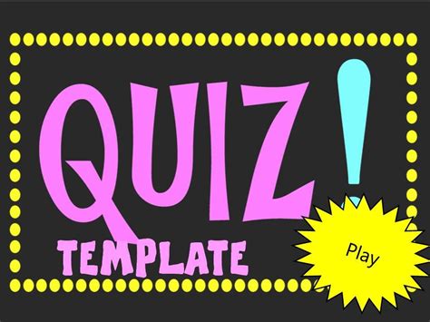 PowerPoint Quiz Template - Games to learn English