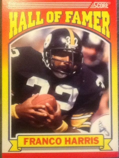 1990 Score Hall Of Fame 595 Franco Harris Pittsburgh Steelers