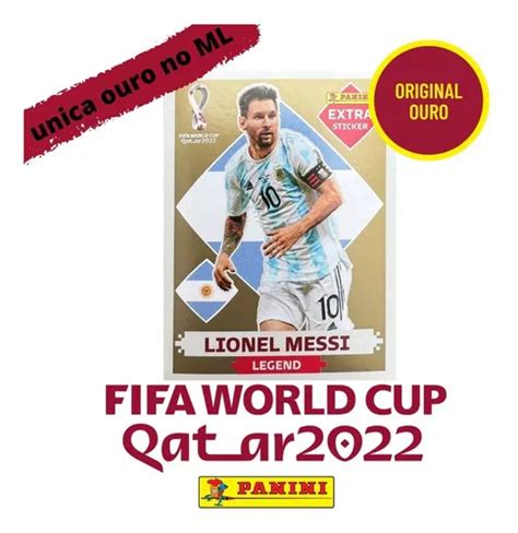 Figurinha Rara Lionel Messi Legend Ouro Copa 2022 Rarissima