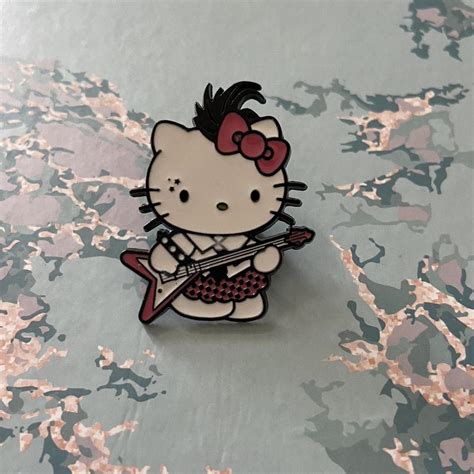 Rockstar Hello Kitty Pin Perfect Accessory For A Depop