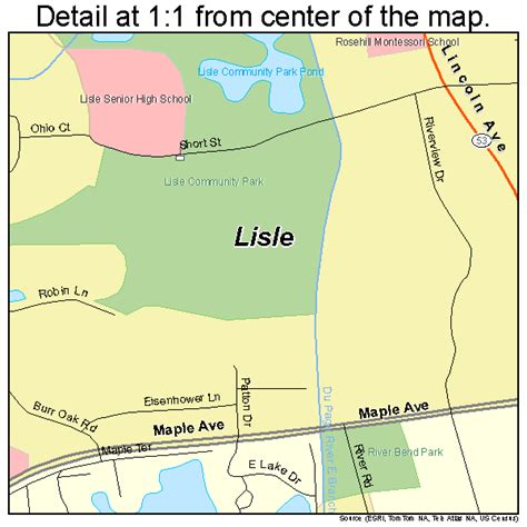 Lisle Illinois Street Map 1743939