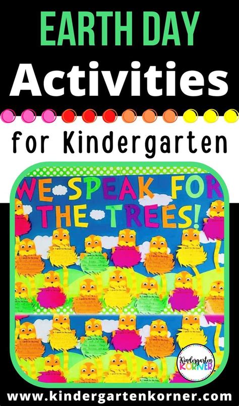 Earth Day Activities For Kindergarten Earth Day Activities The Lorax