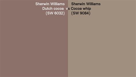 Sherwin Williams Dutch Cocoa Vs Cocoa Whip Side By Side Comparison