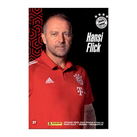 Karte 27 Hansi Flick Panini FC Bayern München 2020 21 1 19