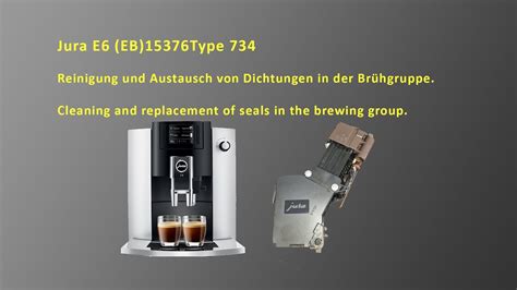 Jura E6 E8 brew unit brüh gruppe revision cleaning replacement of