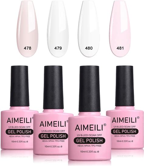 Aimeili Couleurs Ml Vernis Gel Semi Permanent Naturel Nude Blanc