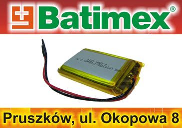 Akumulator LP103450 1800mAh Li-Polymer 3.7V z PCM - 6256562242 ...