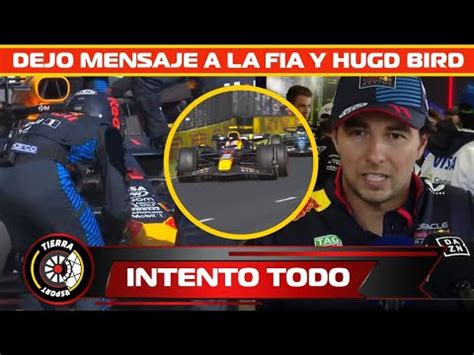 MENSAJE A LA FIA SERGIO PÉREZ ES SINCERO DE LO QUE PASO GP AUSTRALIA