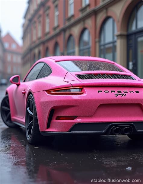 Pink Furry Porsche 911 in Ultra Detail | Stable Diffusion Online