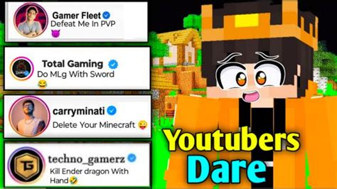 Big Youtubers Give Me Impossible Dareft Gamerfleet