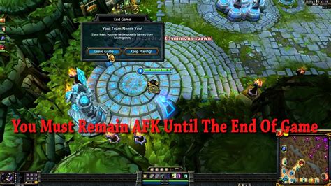 The Leaver Afk How To Get 10000 Rp Riot Points For Leaving A Match In