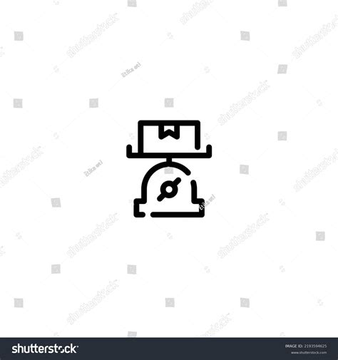 Weight Incomplete Line Art Icon Template Stock Vector Royalty Free