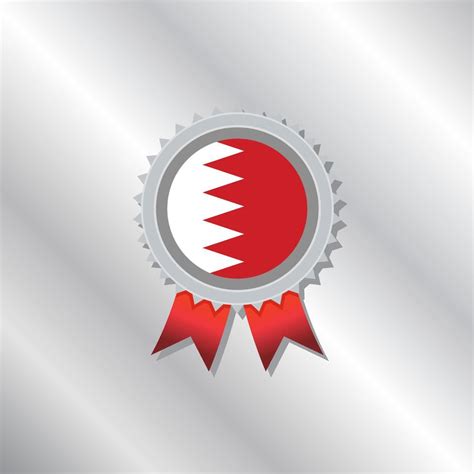 Illustration Of Bahrain Flag Template Vector Art At Vecteezy