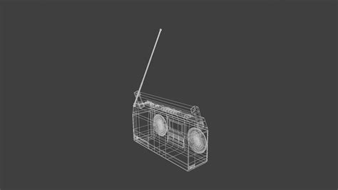 3d Model Boombox Old Radio Vr Ar Low Poly Cgtrader