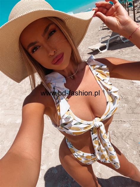 KOSTIUM STRÓJ KĄPIELOWY DWUCZĘŚCIOWY BIKINI CALARA CYTRYNY