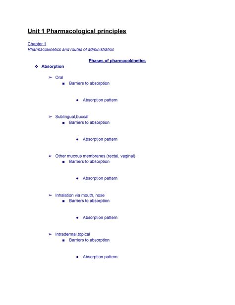 Unit 1 Pharmacological principles - Google Docs - Unit 1 ...