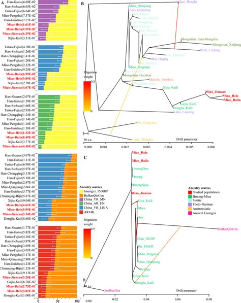 Results Of Qpadm Models And Treemix Based Phylogenies A Two Way